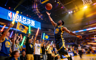 NBA总决赛精彩集锦 - 球员在万众瞩目下投篮，观众席气氛热烈